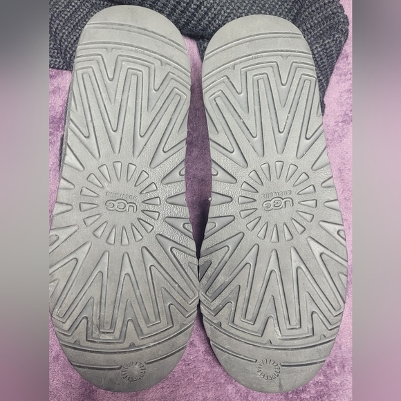 UGG Australia Classic Cardy Sweater Knit Tall Foldover Black Boots US Womens 9 - Picture 8 of 8